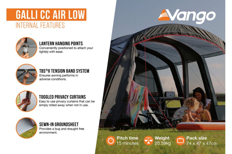 Vango Galli CC Air Low | 2023 Driveaway Awning - Ex Display