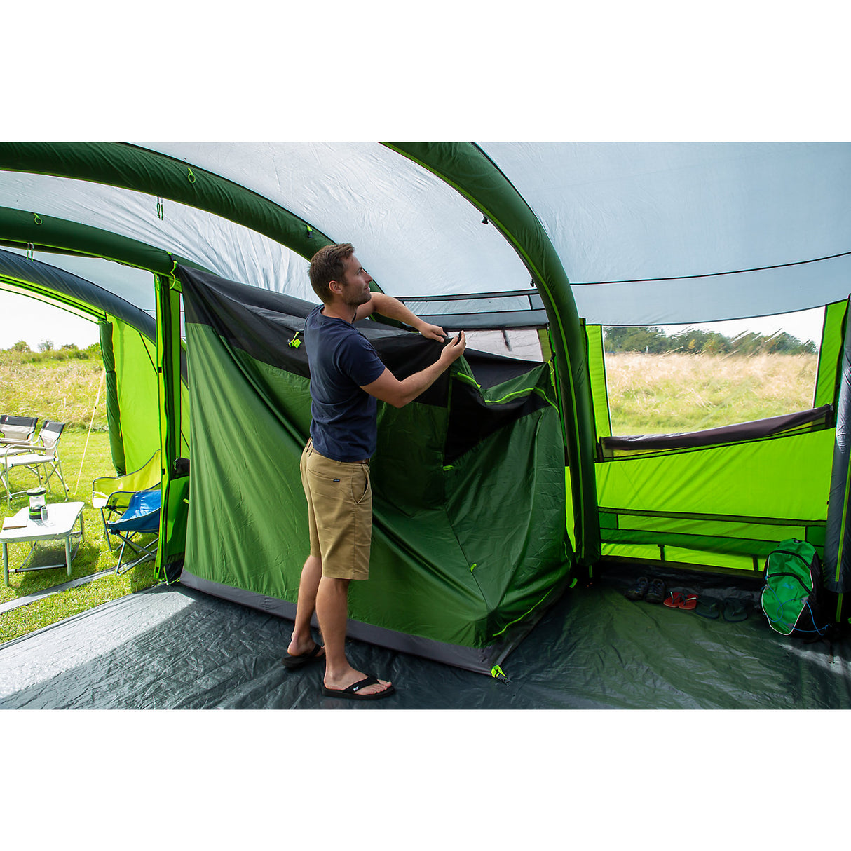 Coleman Weathermaster 8XL with Blackout Inners | Family Air Tent | Includes Footprint Groundsheet