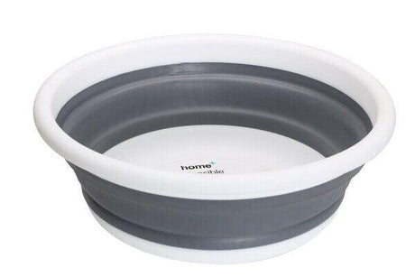 Quest Collapsible-wares 10L Round Wash Basin -Grey/White or Blue/White available-Quest-Campers and Leisure
