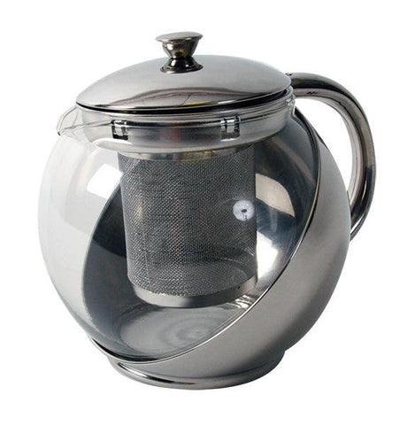 Stainless Steel And Glass Teapot-Quest-Campers and Leisure