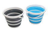Quest Collapsible-wares 11L Bucket -Grey/White or Blue/White -Camping/caravan-Campers and Leisure-Campers and Leisure