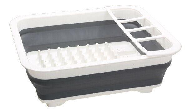Quest Collapsible-wares Dish rack & drainer - Grey/White or Blue/White-Quest-Campers and Leisure