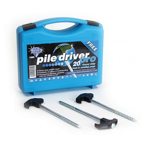 Blue Diamond Pile Driver Pegs - Case of 20-Outdoor Revolution-Campers and Leisure