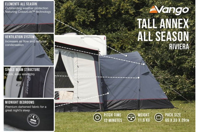 Vango Tall Annex All Season - Riviera-Vango-Campers and Leisure